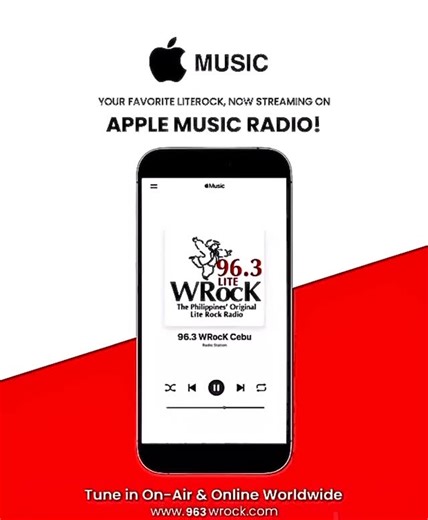 The Heart of Lite Rock Radio — Now LIVE on Apple Music. Enjoy a ready playlist of timeless classics and today’s smooth hits, all in one place. #onairandonline #963wrock #lesstalkmoremusic #wrockworldwide #tunein #applemusic | 96.3 WRocK