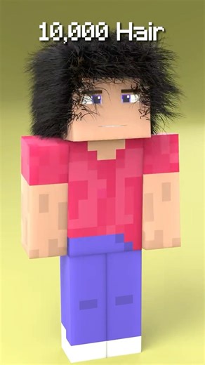 0 vs 1 Million Hairs 💀 #minecraft #simulation