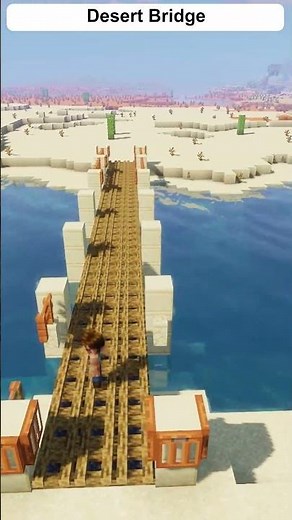 Desert Bridge Build in Minecraft #shorts