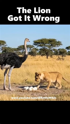 Can Two Ostriches Fight Off a Lion Attack While Defending Their Eggs‼️🦁🥚🦢#rescue #danger #lion | Battle Wild