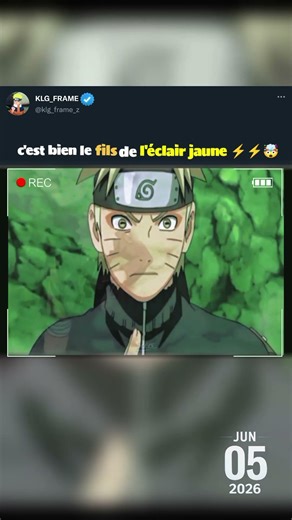 c'est bien le fils de l'éclair jaune ⚡🤯|#naruto #anime #viral #shorts