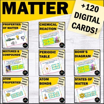 Matter Unit | Atoms and Periodic Table Elements | Matter Boom Cards Bundle
