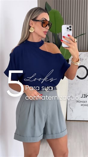 Strass | Moda Feminina Elegante on Instagram: "5 looks para sua confraternização! 5 ideias e looks versáteis para você usar na sua confraternização. Qual look ganhou seu coração? ✔ Conjunto Calça e Blusa Tomara que Caia Julieta ✔ Colar Pérola Luna - Off ✔ Brinco Pérola Eloá ✔ Bolsa Renata ✔ Regata Poliamida Margarida ✔ Saia Longa Modal Márcia - Rosa Bebê ✔ Colar Dourado Samara - Na compra do colar, ganhe o brinco! ✔ Cinto Couro Shirlei ✔ Vestido Estampado Curto Iza ✔ Blusa Ampla Luciana - Azul M