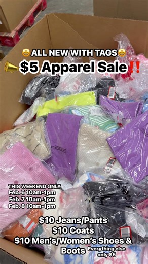 🎉 This Weekend Only: Feb 6–8, 10am–1pm 🕙 📍 631 Lachicotte Rd, Lugoff, SC 29078 👕👗 $5 Apparel Sale - Huge selection for men, women, babies, and kids 🧒👶👦👧 - All sizes, all seasons! 🌦️❄️☀️ 🥾👢 $10 Boots/Shoes, $10 Coats, $10 Jeans 💯 - Everything else: just $5! 🤑 💳Cash and card accepted! 3% fee when using a card. 🎉 Solo este fin de semana: del 6 al 8 de febrero, de 10:00 a 13:00 🕙 📍 631 Lachicotte Rd, Lugoff, SC 29078 👕👗 Ropa a $5 – ¡Todo con etiquetas! - Gran selección para hombr