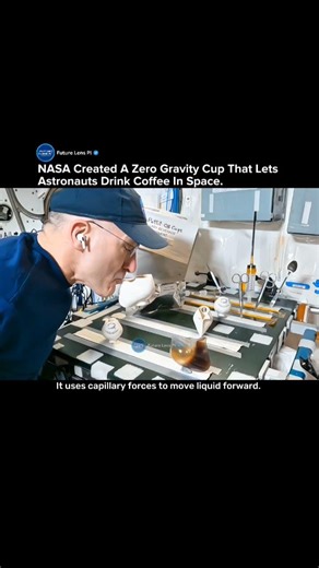 NASA’s Zero-Gravity Cup Lets Astronauts Drink Coffee in Space #nasa #space #coffee #technology