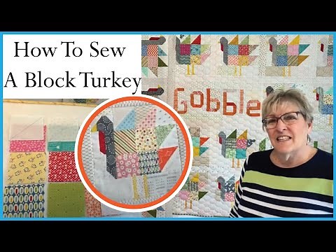 How To Make a Thanksgiving Table Runner From Gobble Gobble Turkey Blocks