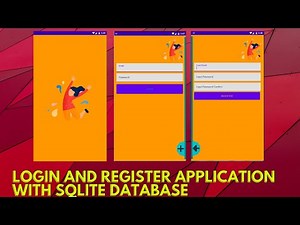 Login and register form using SQLite database in android studio