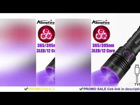 60W High power 365nm UV Flashlight Blacklight Rechargeable Curing Cat Dog Stain Marker Ore Money Sco