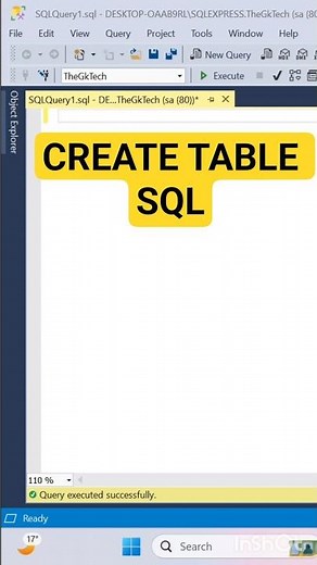 How to Create Table in SQL | SQL Basics for Beginners