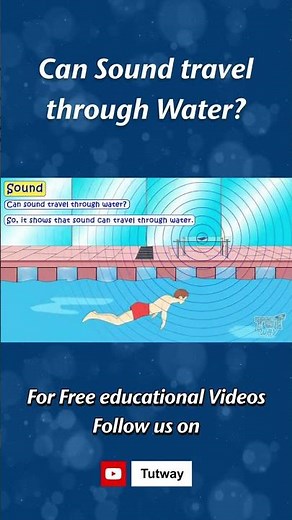 Can sound travel through water? | Propagation of Sound | Sound Waves & Mediums #shorts