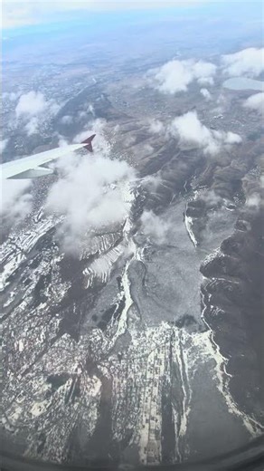 Flight View Over Snowy Mountains of Georgia