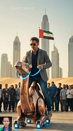 The First Walking Robotic Camel in Dubai – A New Era of Innovation!  #RoboticCamel #DubaiInnovation #FutureTech #AIInvention #DesertFuturism #TechInDubai #AIShowcase #SmartCamel #FuturisticRide #VeoAI | Rizqi Maulana | Facebook