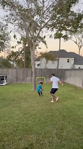 Mom dad and son do a soccer ball challenge and the winner gets $100! #reels #challenge #soccer #sports #dad #son | The Trench Family