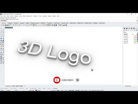 3D Text in Rhino | How to make 3D text logo using rhino | Rhino Tutorial Basics | The.DesignGuide
