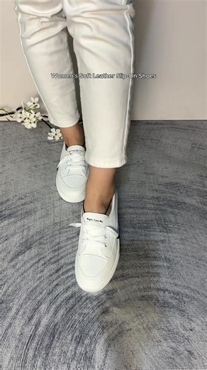 Comfortable Women's Soft Leather Slip-On Shoes