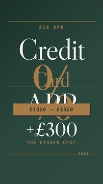 Credit Card APR Explained: How £1000 Becomes £1300 #Shorts