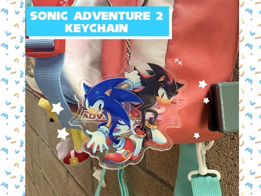 Sonic and Shadow Keychain - Etsy