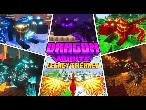OS NOVOS DRAGÕES DO DRAGON MOUNTS FICARAM INCRÍVEIS NO MINECRAFT!!! | Dragon Mounts: Legacy Tweaked