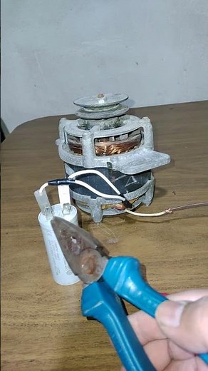 How to connect the washing machine motor wires to the capacitor #capacitor