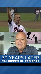 On September 6, 1995, Cal Ripken Jr. played his 2,131st consecutive game, breaking a record Lou Gehrig set more than half a century earlier. This Saturday marks 30 years since that historic moment, and the Baltimore Orioles are celebrating the milestone. Former teammates like Mike Mussina and Jim Palmer will be there for the commemoration. When we spoke with Ripken about breaking the record, his biggest takeaway wasn't making history that night — it was that the Orioles won the game. | WMAR-2 Ne