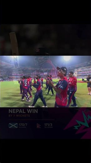 Nepal’s Historic Win! 🇳🇵 Scotland Defeated by 7 Wickets!