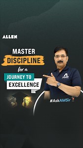 1.5K views · 34 reactions |  Do you ever wonder how successful people achieve great things? It's not just talent or luck, but it's their discipline that plays a crucial role. Anurag Mishra Sir (JEE Academic Head, ALLEN Online Programs) explains that staying disciplined and self-motivated is key to achieving good results in your exams.  #ALLEN #AskAMSir #Informative #onlinelearning #ALLENOnlinePrograms #selfmotivation | ALLEN Digital | Facebook