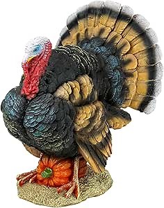 Design Toscano QM2373100 North American Turkey Statue,full color,Small