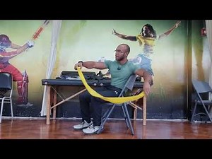 Resistance Band Seated Leg Press (instructional)