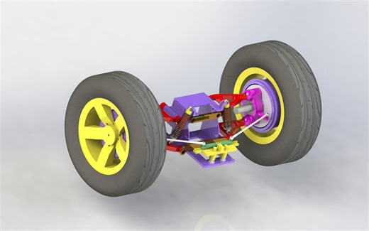 solidworks 弹簧减振器制作