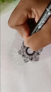 How to Draw a Black Ink Mandala on Your Neorah's A4 Dot Grid Journal #atelierneorah #mandala #art