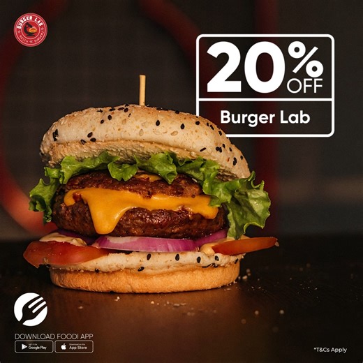 4.1K views · 11 reactions | Enable flat 20% off on Burger LAB orders through foodi app. Now taste the food and keep cravings happy! Order now: https://foodibd.go.link/2Mgui #foodi #fastdelivery #fooddeals | foodi | Facebook