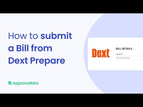 How to Submit a Bill from Dext Prepare