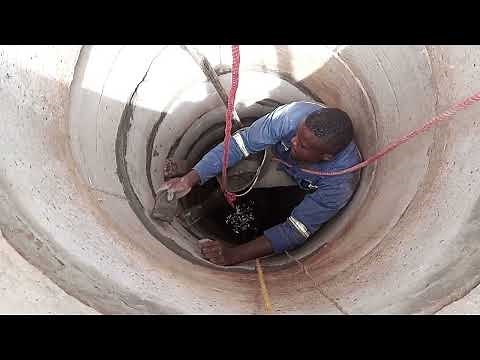 How To Dig A Manual Well, Install Concrete Rings,Build Water Tower, Install Tank And Stand Tap.