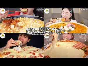 ASMR | SUPER CHEESY FOOD MUKBANG COMPILATION |