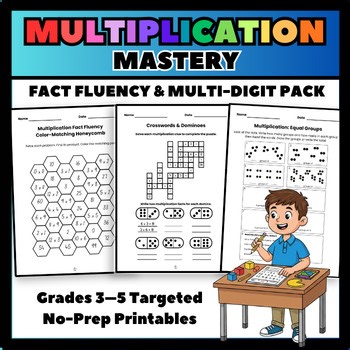 Multiplication Fact Fluency Pack | Grades 3-5 | Math Centers & Test Prep