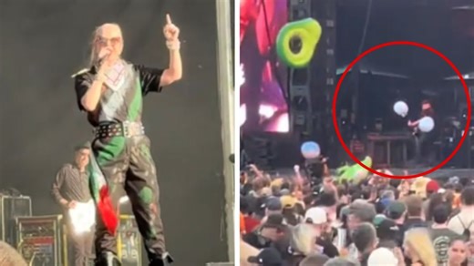 Garbage lead singer Shirley Manson unleashes at fan over beach ball