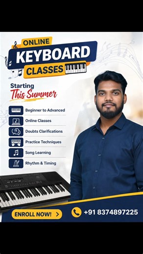 Online keyboard Classes! 🎹 join Now 8374897225 #shorts
