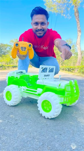 Rc remote control Big Jeep wrangler 4x4 Unboxing & crash 🚙🔥 || #shortsfeed