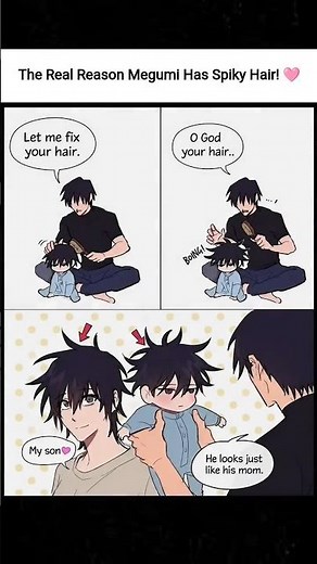 The Real Reason Megumi Has Spiky Hair! 🩷#JujutsuKaisen #MegumiFushiguro #TojiFushiguro #Fushiguro