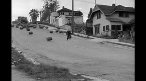 #MovieMonday Buster Keaton rolls out the barrel in “What - No Beer?” 1933, his last film for MGM before they parted ways for the first time. This scene harks back to the well-known boulder chase of “Seven Chances,” 1925. | Buster Keaton
