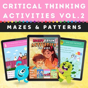 Visual Thinking Vol.2 | Mazes & Pattern Logic | Right Brain Worksheets