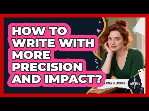 How To Write With More Precision And Impact?
