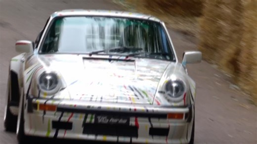#F1 driver Stefan Johansson got to design and paint the livery of this Porsche 930 TAG Turbo by Lanzante. The SJ87 was the first time he got to apply his painting skills to anything other than canvas, and used colours personal to him. The green is taken from Johansson’s helmet design, and his childhood nickname, "Little Leaf", the blue and yellow are taken from the Swedish flag, while the red is inspired by the Marlboro colour scheme of the McLaren. The engine is directly from the McLaren MP4/3 