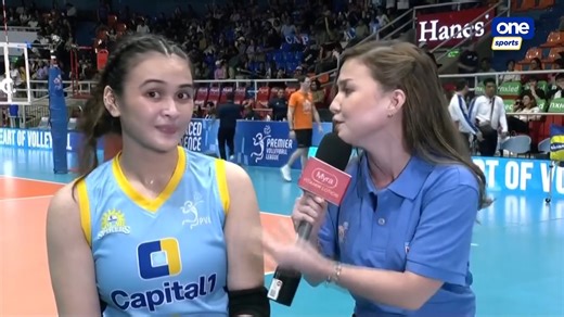 SYEMPRE, VELLAH NA 'YAN OH 💅☀️ Capital1's Bella Belen steals the spotlight with her charm and wit during her post-game interview as she bags her first-ever PVL Player of the Game in the 2025 Reinforced Conference. #PVL2025 #TheHeartOfVolleyball | One Sports