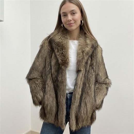 Real Fox Fur Coat Women | Brown Fox Fur Jacket | Handmade Luxury Fur Coat | Gift for Her - Etsy