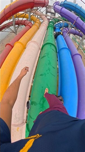 Running UP a dry waterslide without water! 🥵🏃‍♂️ #shorts