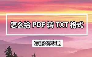 怎么给PDF转TXT格式？PDF转TXT格式原来这么简单