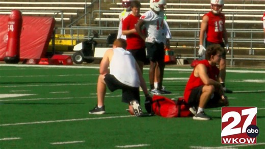 A few deep-ball connections from #Badgers practice today at Camp Randall:Ryan Hopkins to Shamar RigbyCarter Smith to Tyrell HenryAt 6'4", the Ok. State transfer Rigby could prove to be a vertical threat for Wisconsin this season.