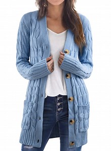 DOKOTOO Womens Plus Size Cardigan Sweaters Cable Knit Sweater Womens Plus Long Cardigans for Women Plus Size 3X