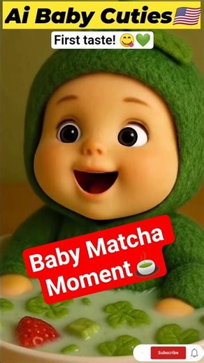 Adorable Matcha Baby Eats for the First Time! 🍵👶